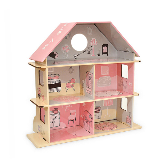 dollhouse made out of cardboard