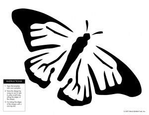 Printable Butterfly And Pumpkin Stencils - MultiMania - Kostenlose